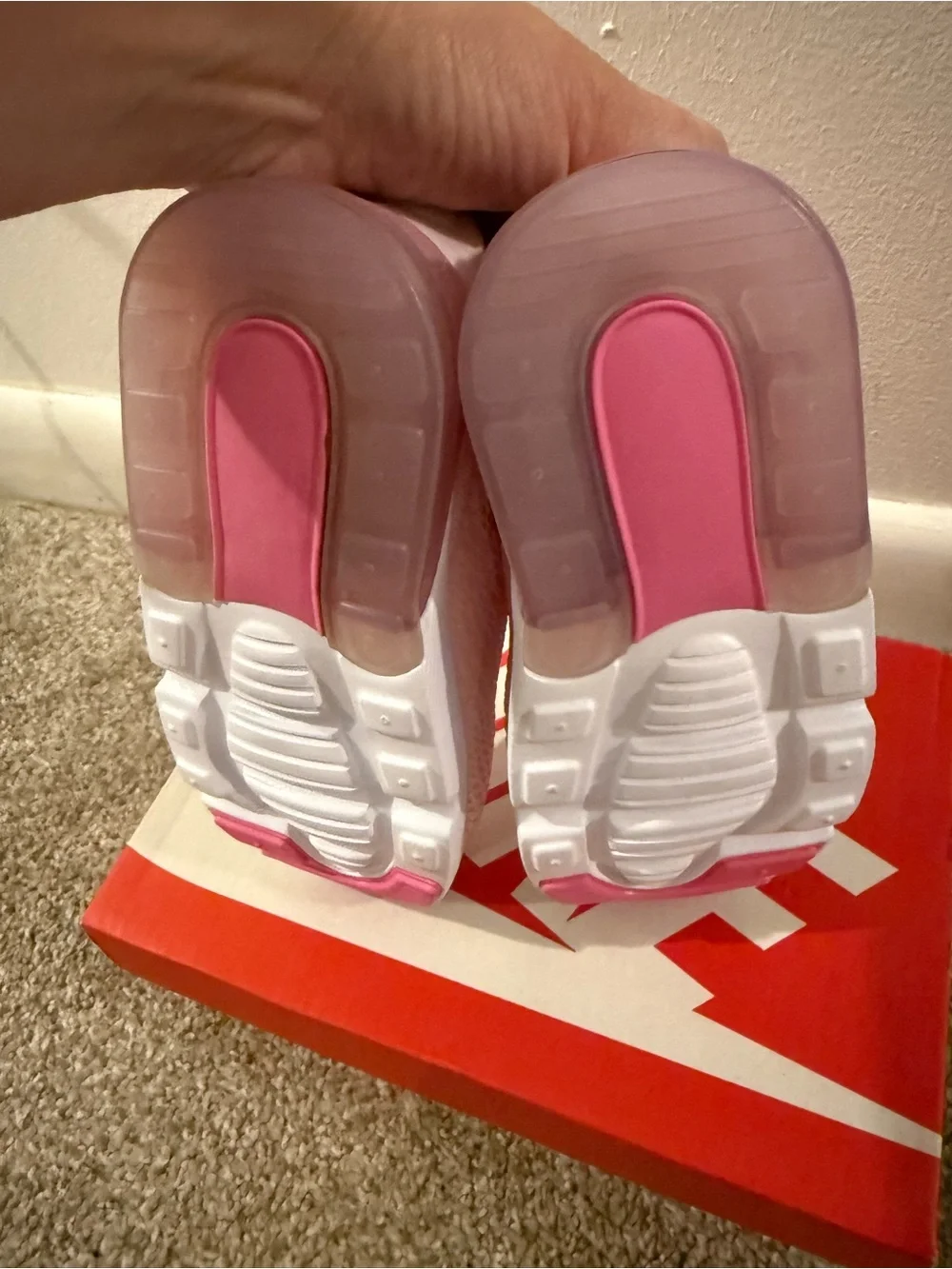 Nike Kids Pink Mesh Air-Cushioned Sneakers